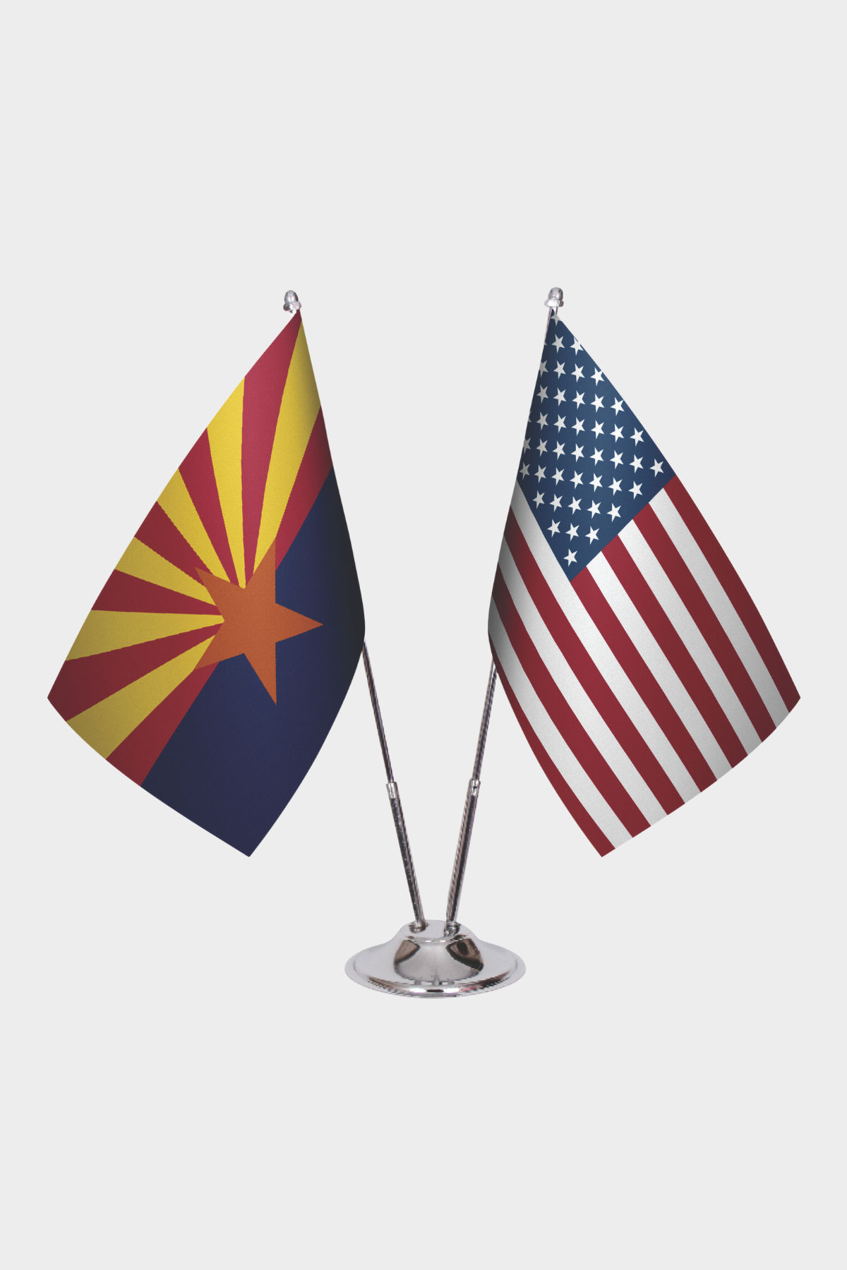 Arizona & U.S. Desk Flag Set