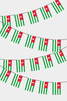 Abkhazia Rectangular Flag Bunting - 50 Meters Premium String Flags for Party Decoration | Professional Quality Raschel Fabric
