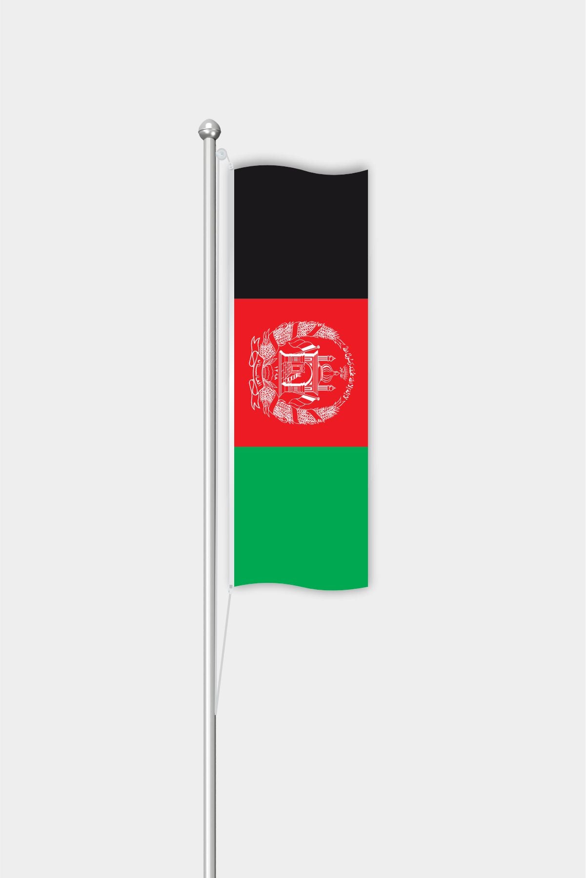 Outdoor Vertical Afghanistan Flag — Polyester