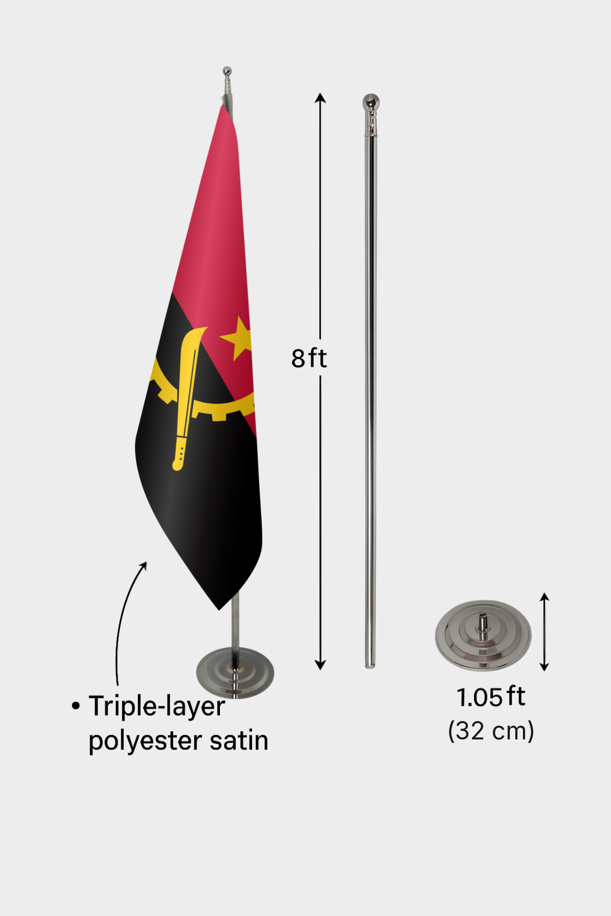 Angola Makam Bayrağı — Tören Sunumu