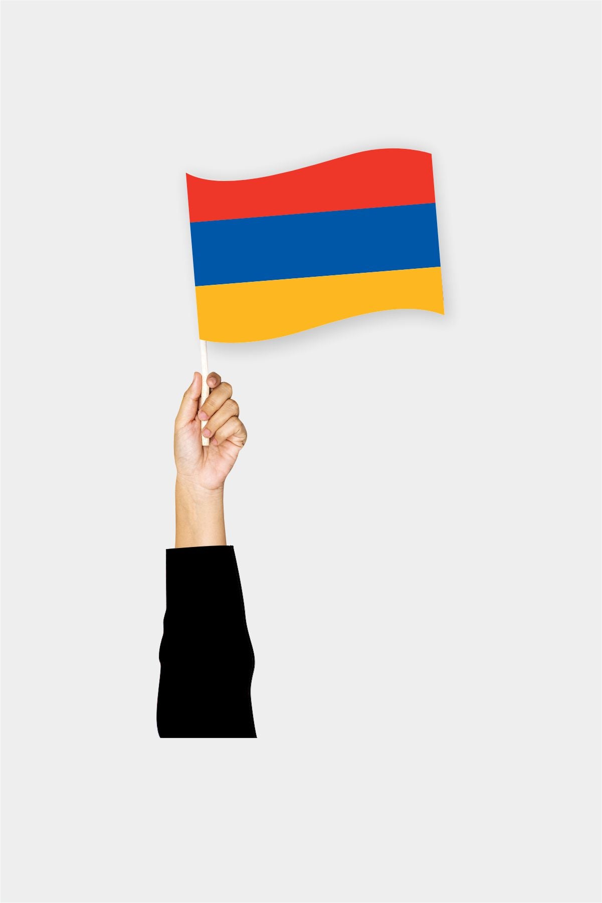 Armenia handheld flag on stick - durable polyester country flag for events and parades