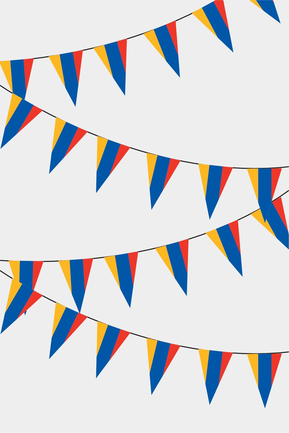 Armenia Triangular Flag Bunting - 50 Meters Premium Pennant Flags for Party Decoration | Professional Quality Raschel Fabric