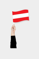 Austria handheld flag on stick - durable polyester country flag for events and parades
