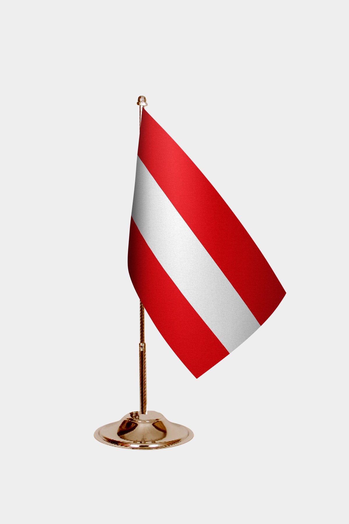 Austria Gold Desk Flag - Premium Metal Stand