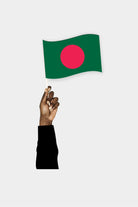 Bangladesh handheld flag on stick - durable polyester country flag for events and parades