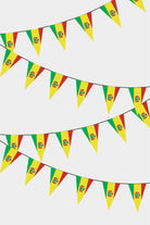 Bolivia Triangular Flag Bunting - 50 Meters Premium Pennant Flags for Party Decoration | Professional Quality Raschel Fabric