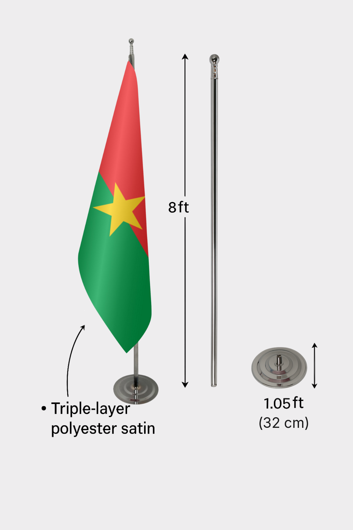 Burkina Faso Makam Bayrağı — Tören Sunumu