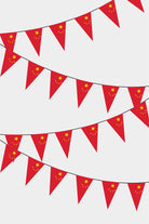 Chinese Triangular Flag Bunting - 50 Meters Premium Pennant Flags for Party Decoration | Professional Quality Raschel Fabric