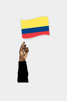 Colombia handheld flag on stick - durable polyester country flag for events and parades