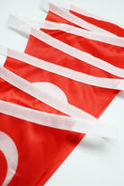 Triangular Flag Bunting Detail - Heat-Cut Edges Quality View