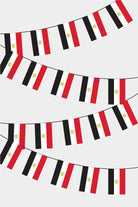 Egypt Rectangular Flag Bunting - 50 Meters Premium String Flags for Party Decoration | Professional Quality Raschel Fabric