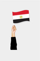 Egypt handheld flag on stick - durable polyester country flag for events and parades