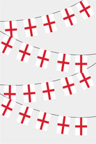England Rectangular Flag Bunting - 50 Meters Premium String Flags for Party Decoration | Professional Quality Raschel Fabric