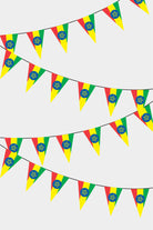 Ethiopia Triangular Flag Bunting - 50 Meters Premium Pennant Flags for Party Decoration | Professional Quality Raschel Fabric