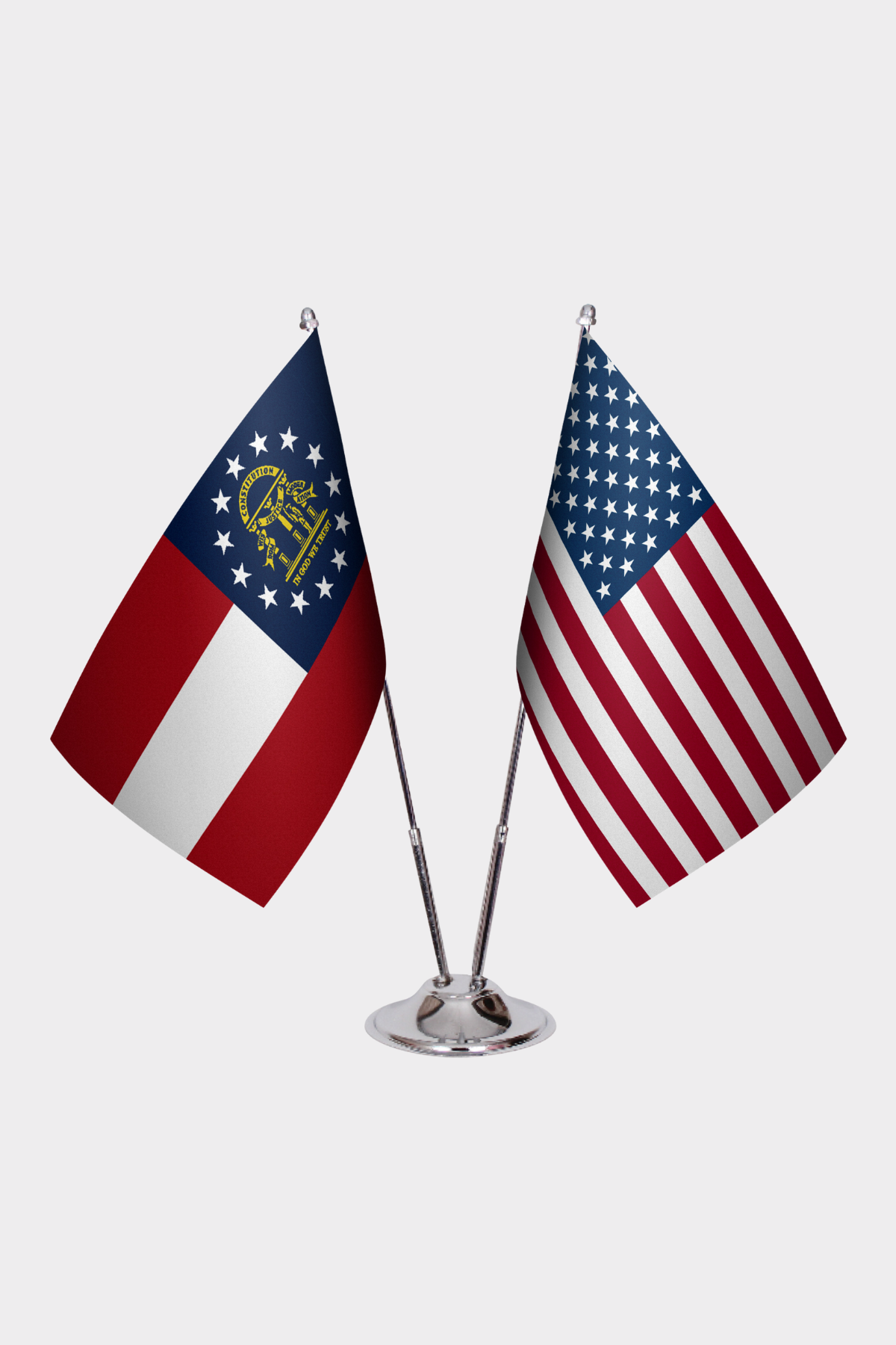 Georgia & U.S. Desk Flag Set