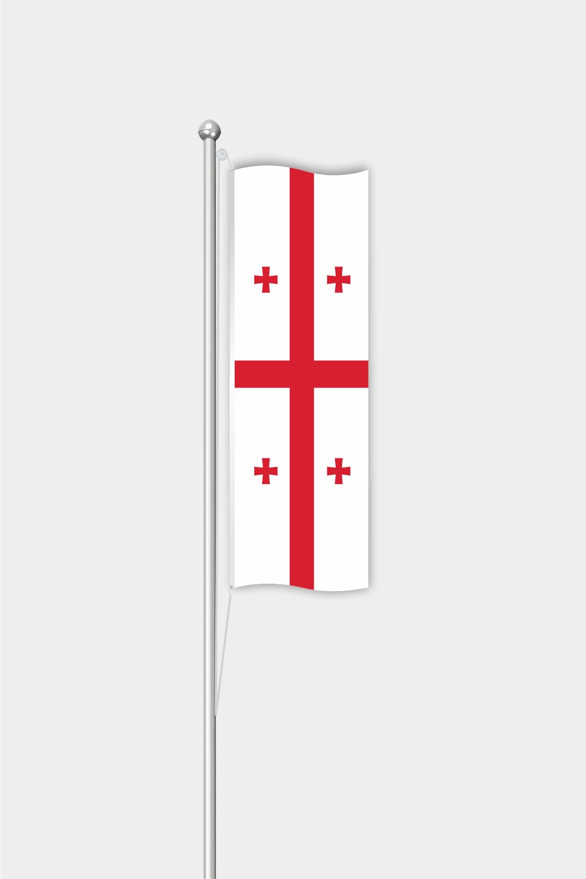 Outdoor Vertical Georgia Flag — Polyester