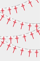 Georgia Triangular Flag Bunting - 50 Meters Premium Pennant Flags for Party Decoration | Professional Quality Raschel Fabric