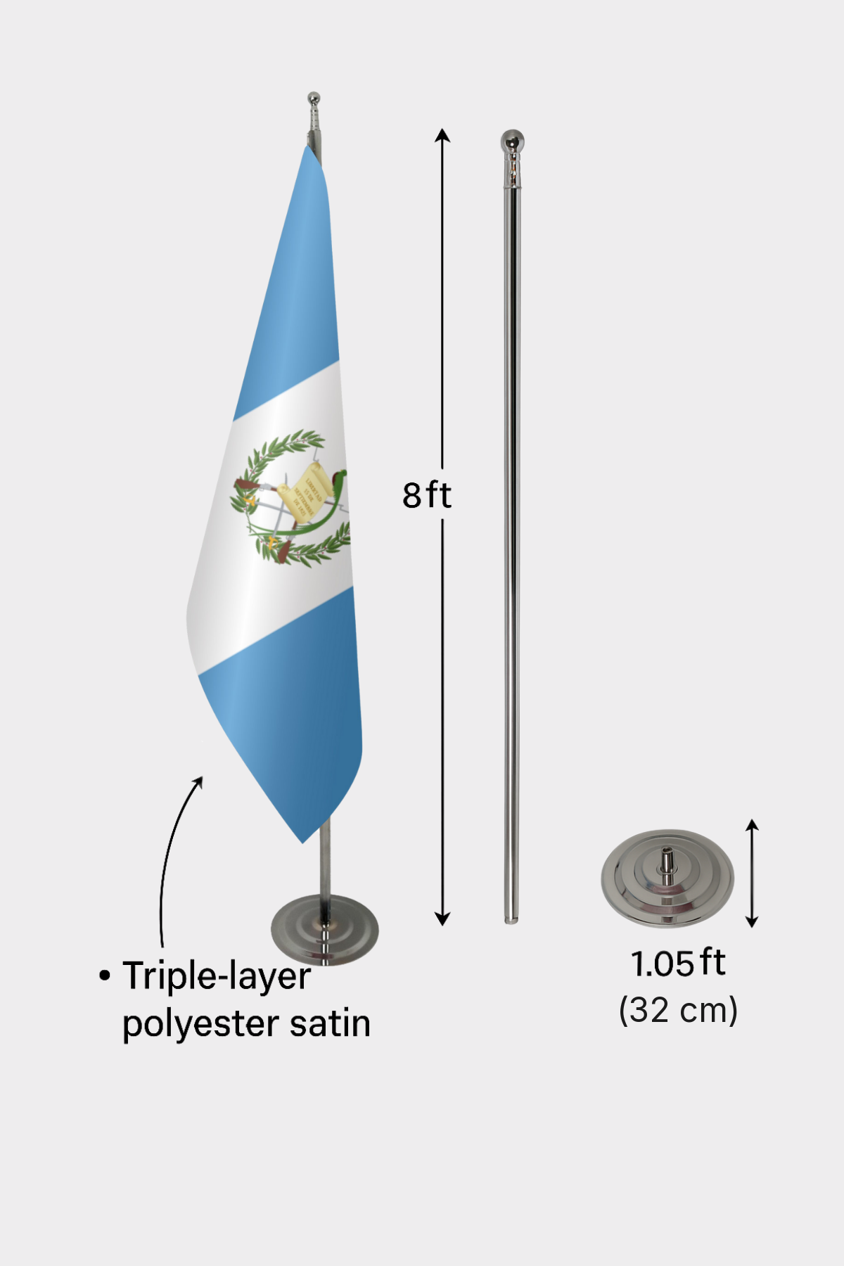 Guatemala Makam Bayrağı — Tören Sunumu
