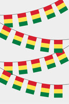 Guinea Rectangular Flag Bunting - 50 Meters Premium String Flags for Party Decoration | Professional Quality Raschel Fabric