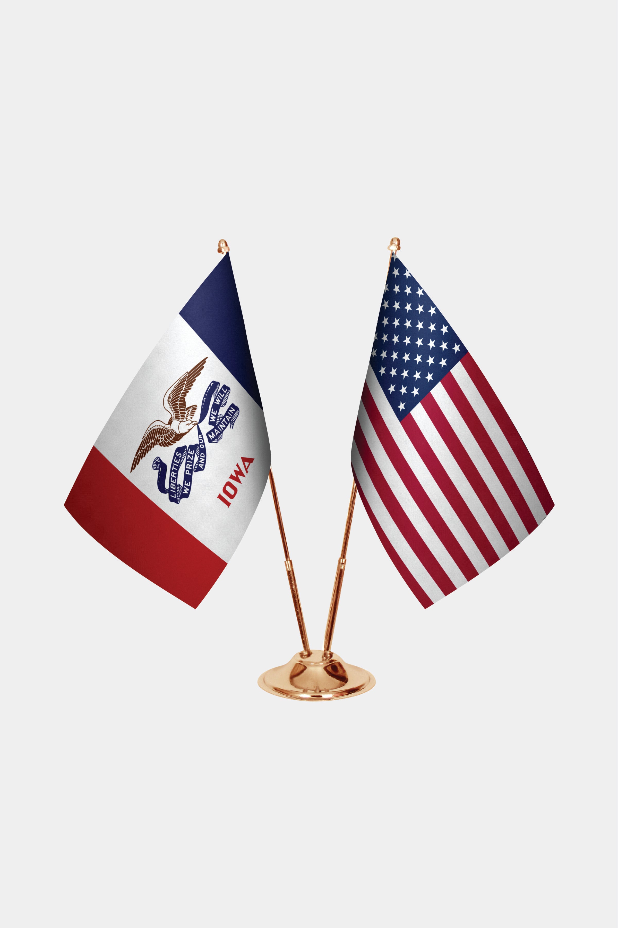 Iowa Gold Desk Flag