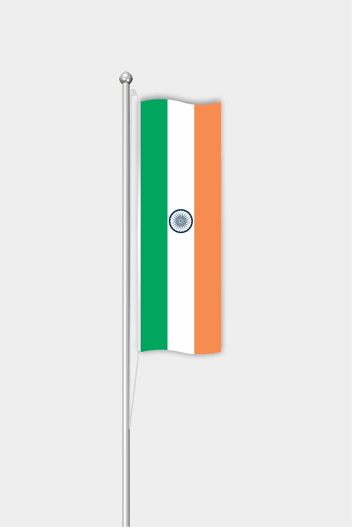 Outdoor Vertical India Flag — Polyester