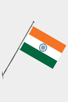 India Wall-Mounted Telescopic Flagpole Set — Polyester