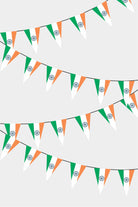 India Triangular Flag Bunting - 50 Meters Premium Pennant Flags for Party Decoration | Professional Quality Raschel Fabric