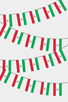Iranian Rectangular Flag Bunting - 50 Meters Premium String Flags for Party Decoration | Professional Quality Raschel Fabric