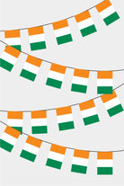 Ivory Coast Rectangular Flag Bunting - 50 Meters Premium String Flags for Party Decoration | Professional Quality Raschel Fabric