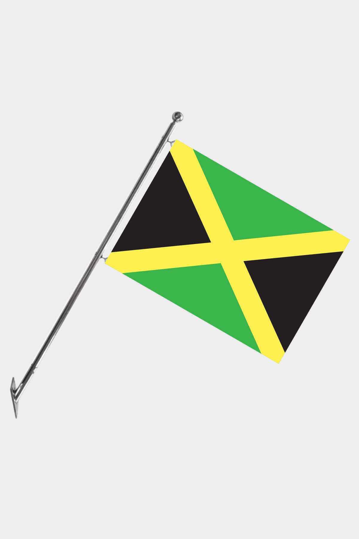Jamaica Wall-Mounted Telescopic Flagpole Set — Polyester