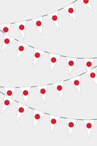 Japan Triangular Flag Bunting - 50 Meters Premium Pennant Flags for Party Decoration | Professional Quality Raschel Fabric