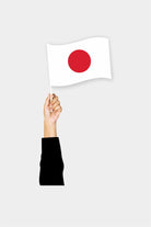 Japan handheld flag on stick - durable polyester country flag for events and parades