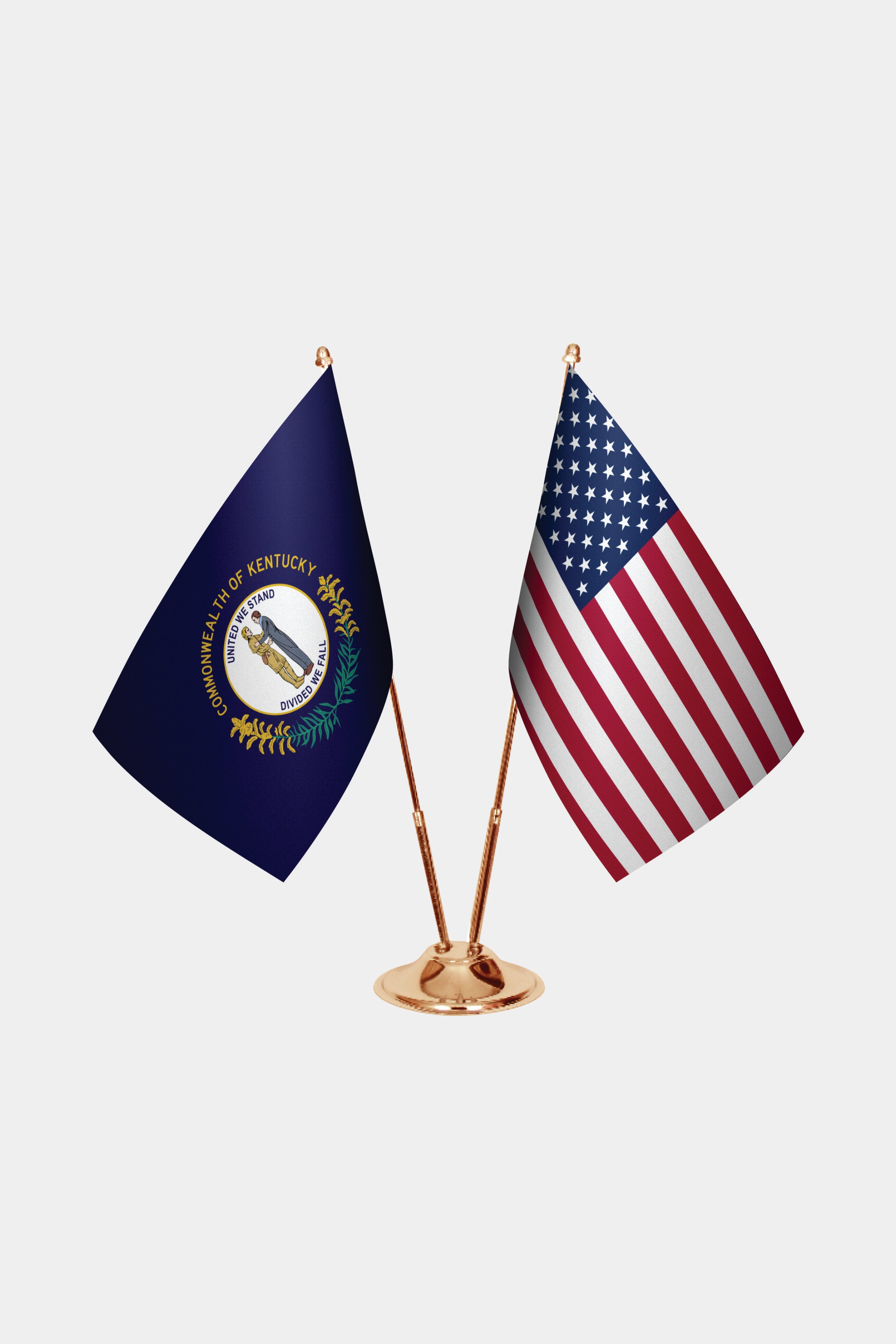 Kentucky ve ABD Masa Bayrağı Seti
