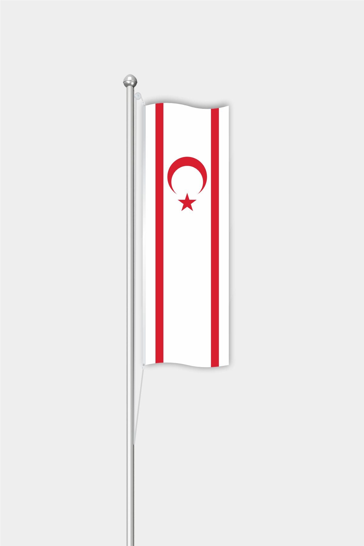 Outdoor Vertical Northern Cyprus Flag — Polyester