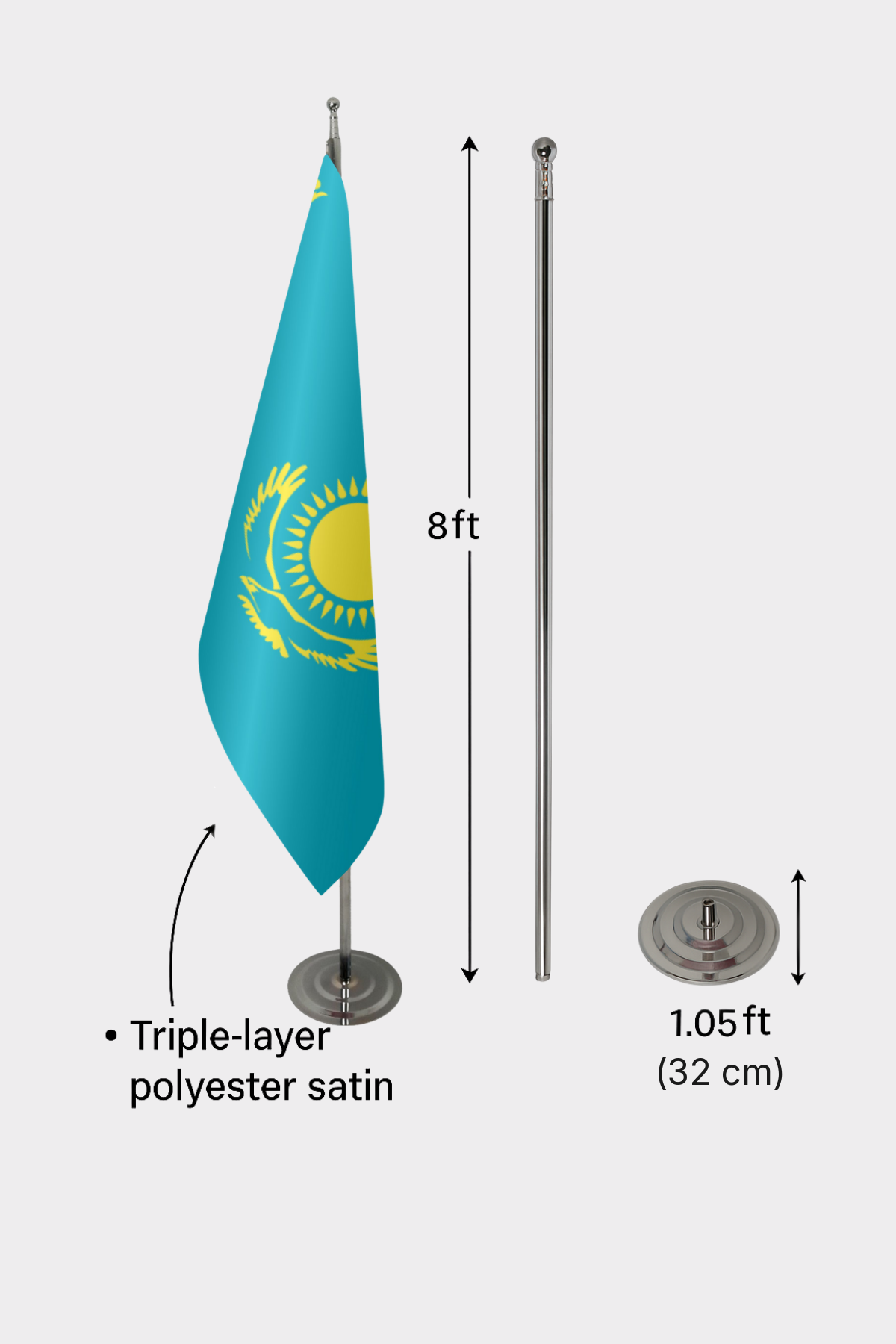 Kazakistan Makam Bayrağı — Tören Sunumu