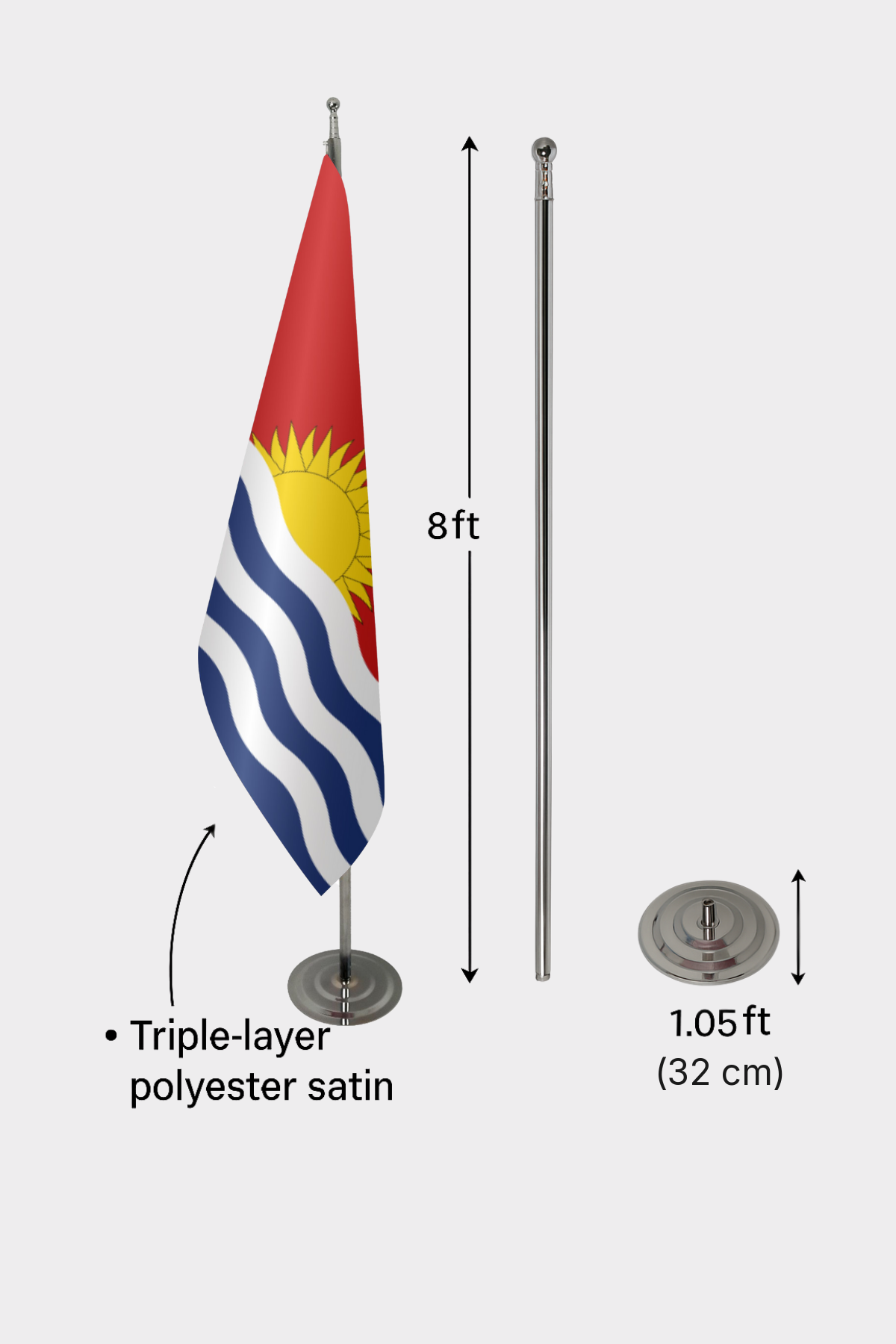 Kiribati Makam Bayrağı — Tören Sunumu