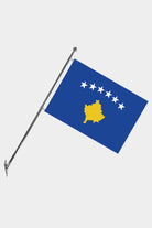 Kosovo Wall-Mounted Telescopic Flagpole Set — Polyester