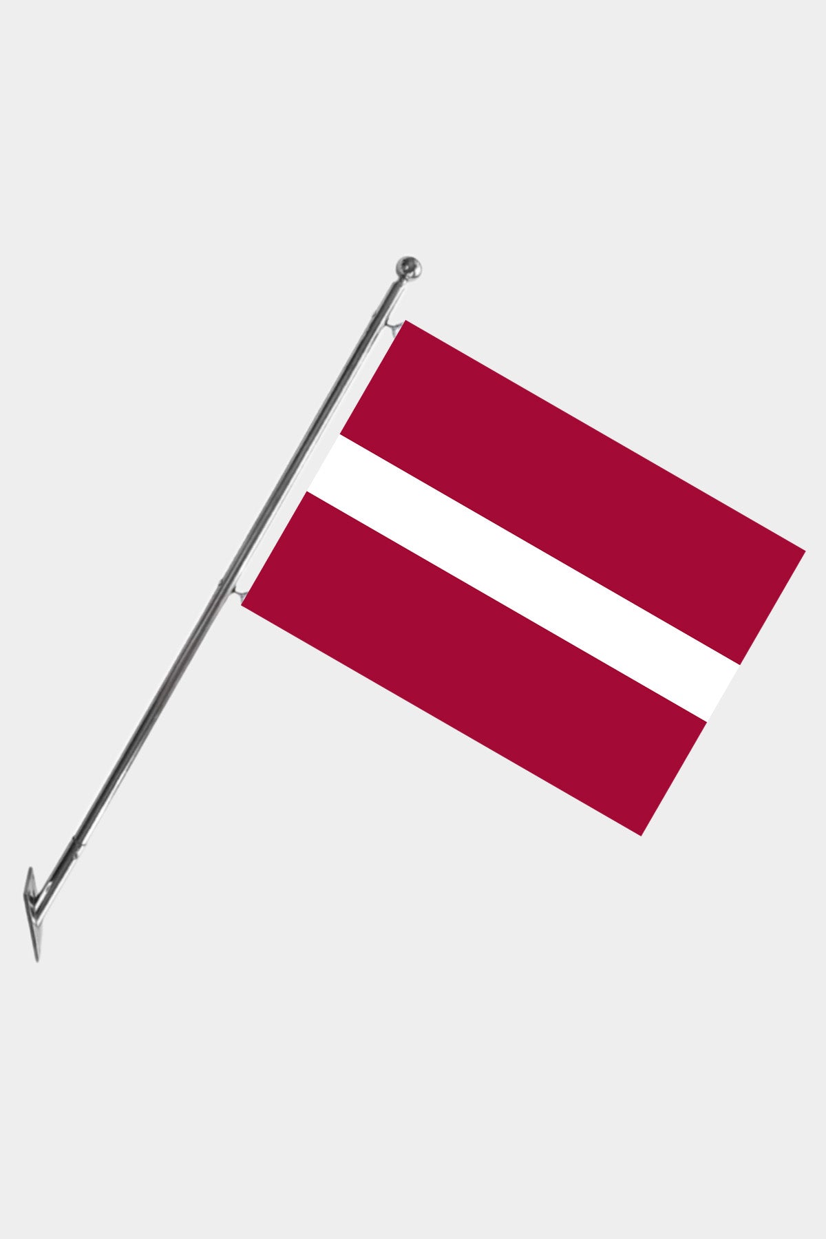 Latvia Wall-Mounted Telescopic Flagpole Set — Polyester