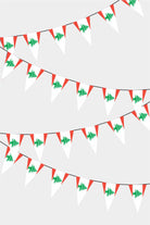 Lebanon Triangular Flag Bunting - 50 Meters Premium Pennant Flags for Party Decoration | Professional Quality Raschel Fabric