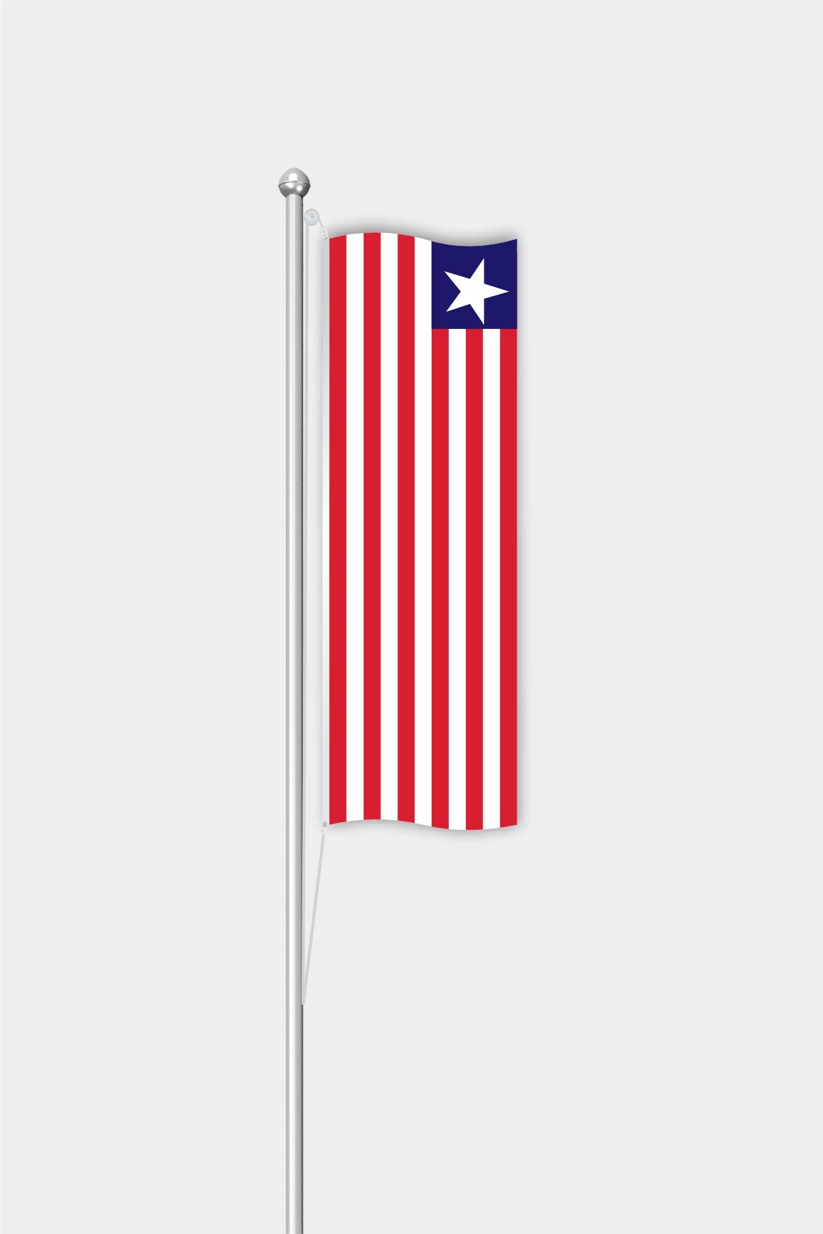 Outdoor Vertical Liberia Flag — Polyester
