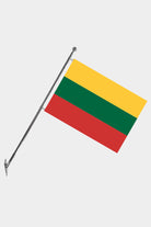 Lithuania Wall-Mounted Telescopic Flagpole Set — Polyester