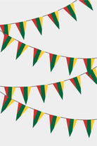 Lithuanian Triangular Flag Bunting - 50 Meters Premium Pennant Flags for Party Decoration | Professional Quality Raschel Fabric