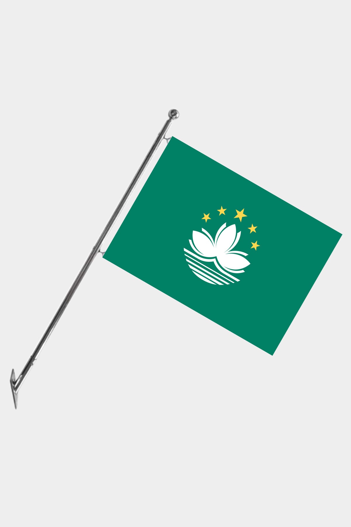 Macau Wall-Mounted Telescopic Flagpole Set — Polyester