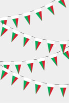 Madagascar Triangular Flag Bunting - 50 Meters Premium Pennant Flags for Party Decoration | Professional Quality Raschel Fabric