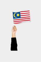 Malaysia handheld flag on stick - durable polyester country flag for events and parades