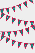 Maldives Triangular Flag Bunting - 50 Meters Premium Pennant Flags for Party Decoration | Professional Quality Raschel Fabric