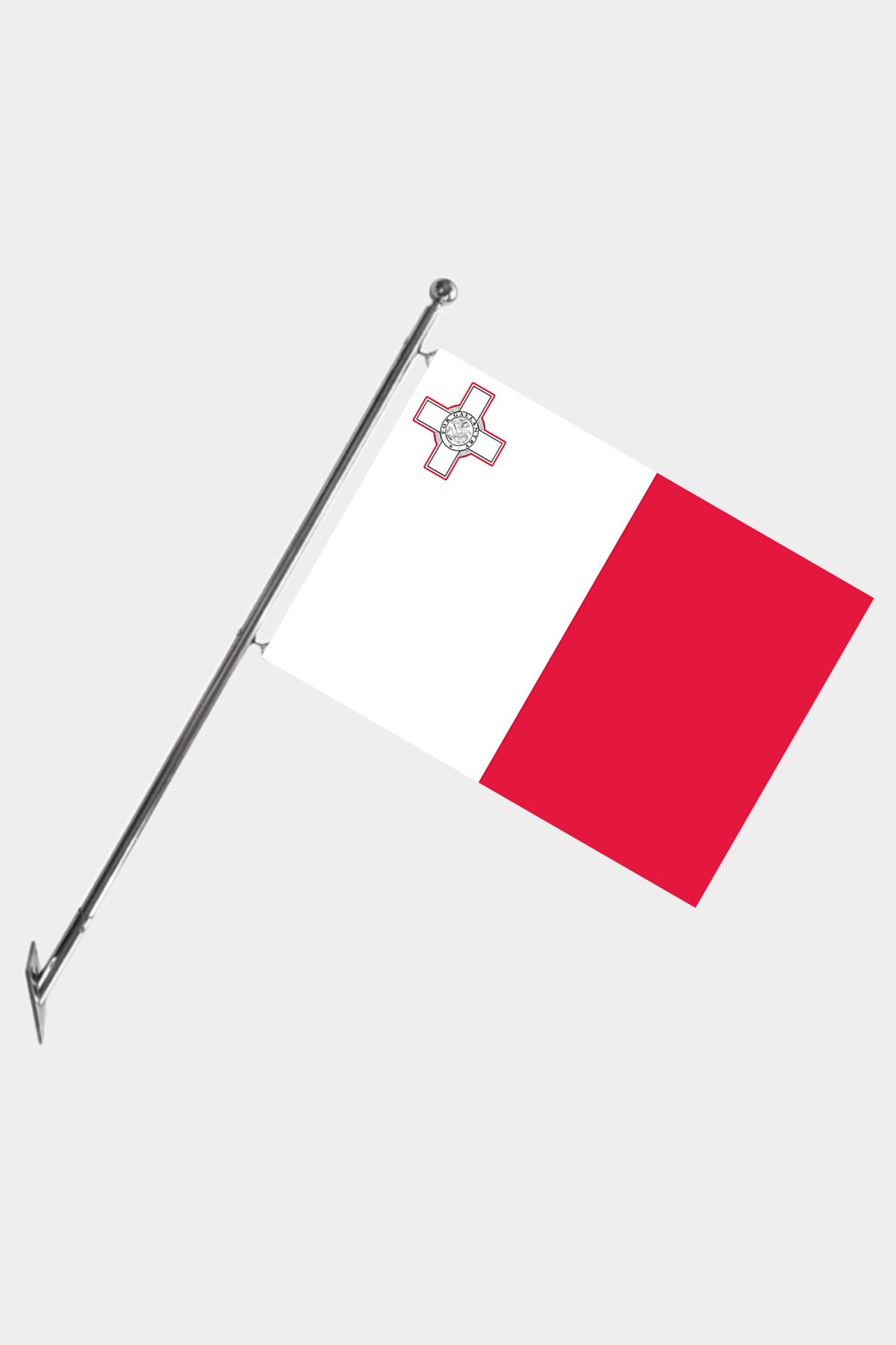 Malta Wall-Mounted Telescopic Flagpole Set — Polyester
