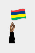Mauritius handheld flag on stick - durable polyester country flag for events and parades