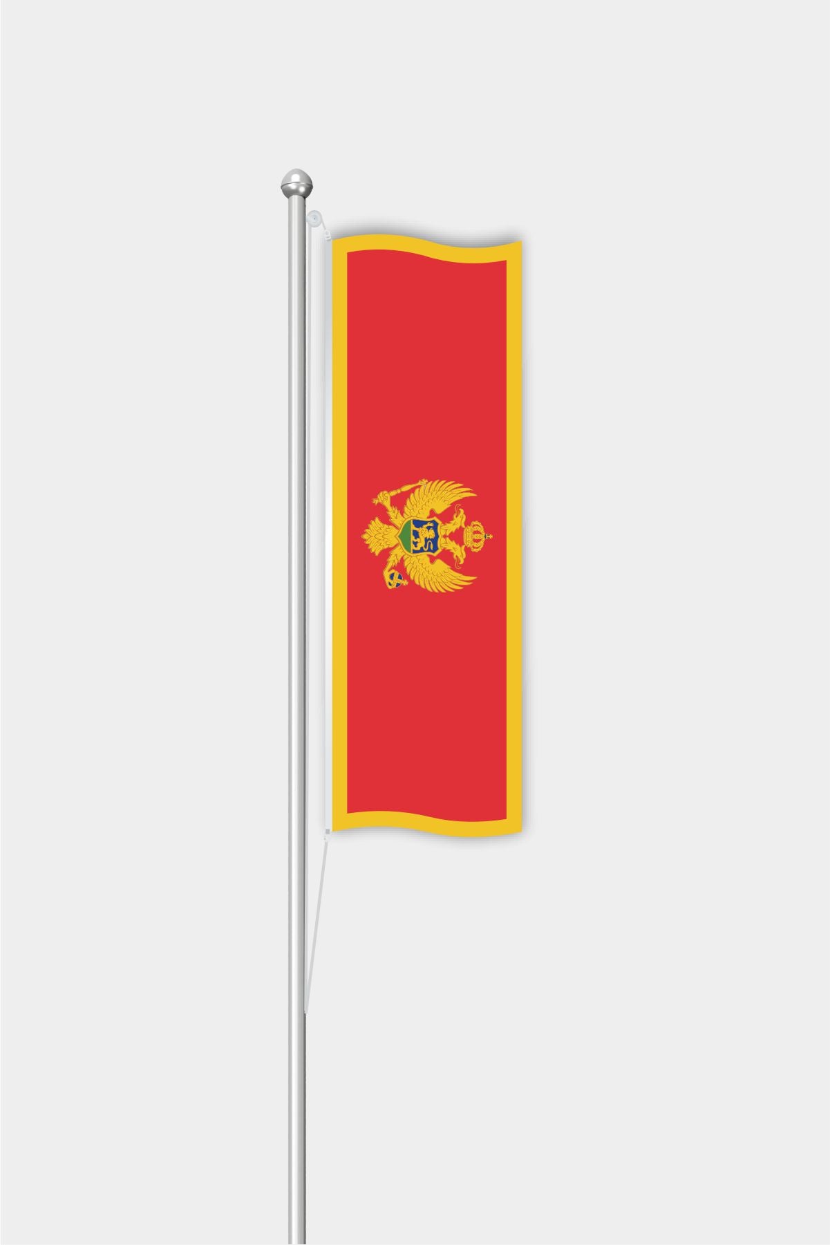 Outdoor Vertical Montenegro Flag — Polyester