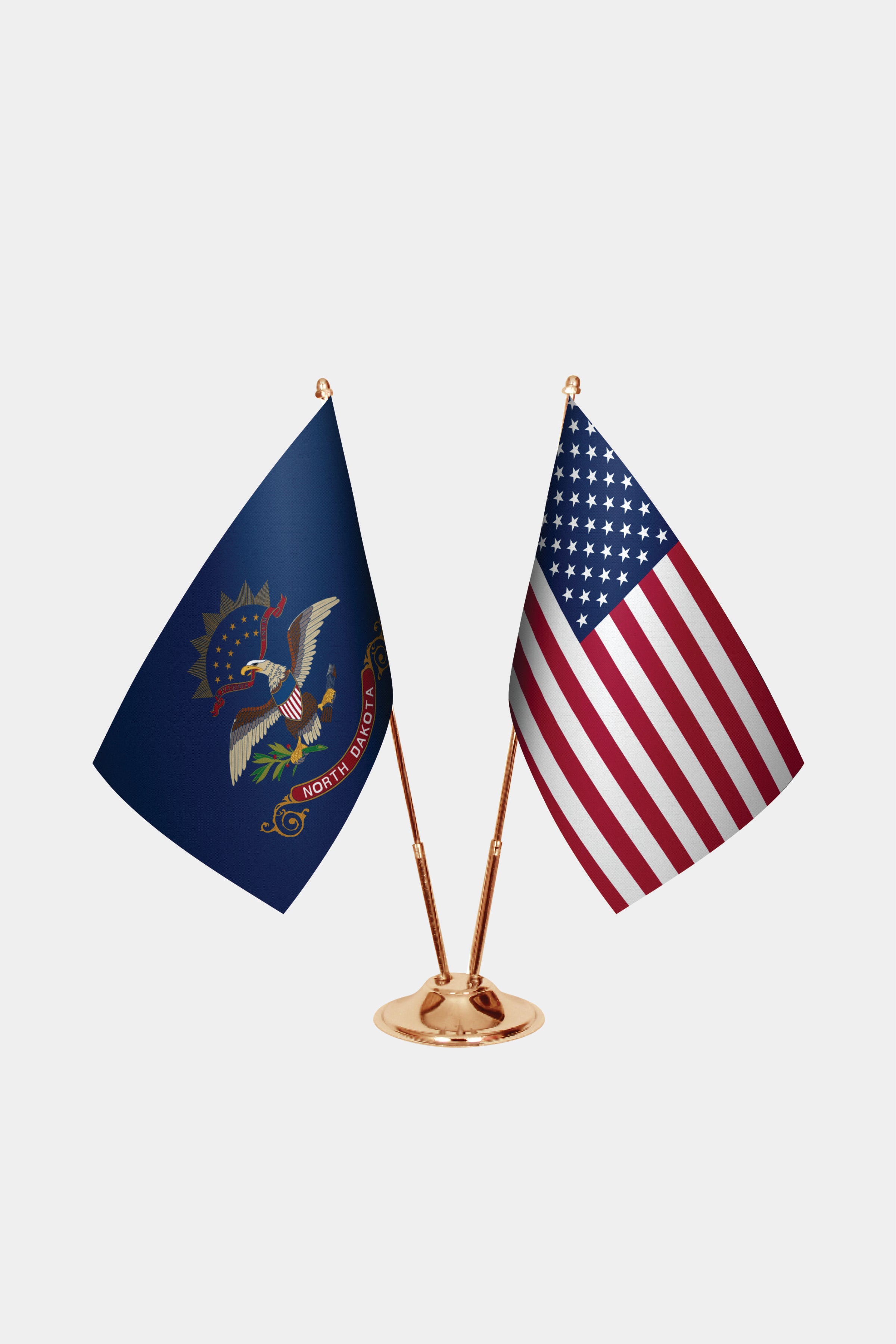 North Dakota Gold Desk Flag